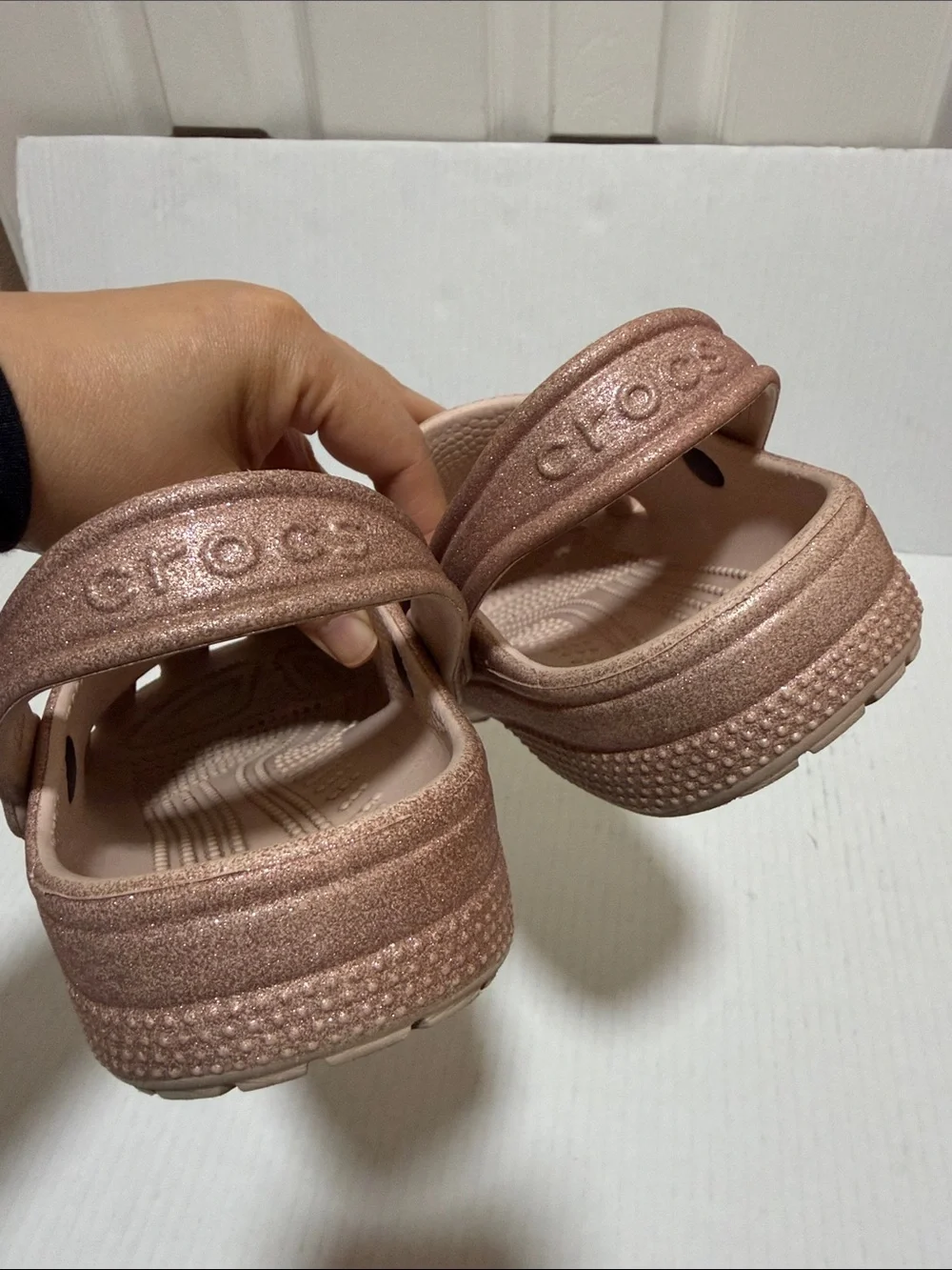 Kids Classic Glitter Crocs Sandals - Kids Juniors Size 1